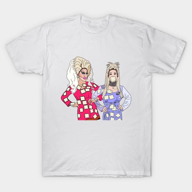 Trixie and Katya Pop Art T-Shirt by SturgesC